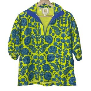 Emily Mccarthy Floral Print  Collared  Blouse Top XS